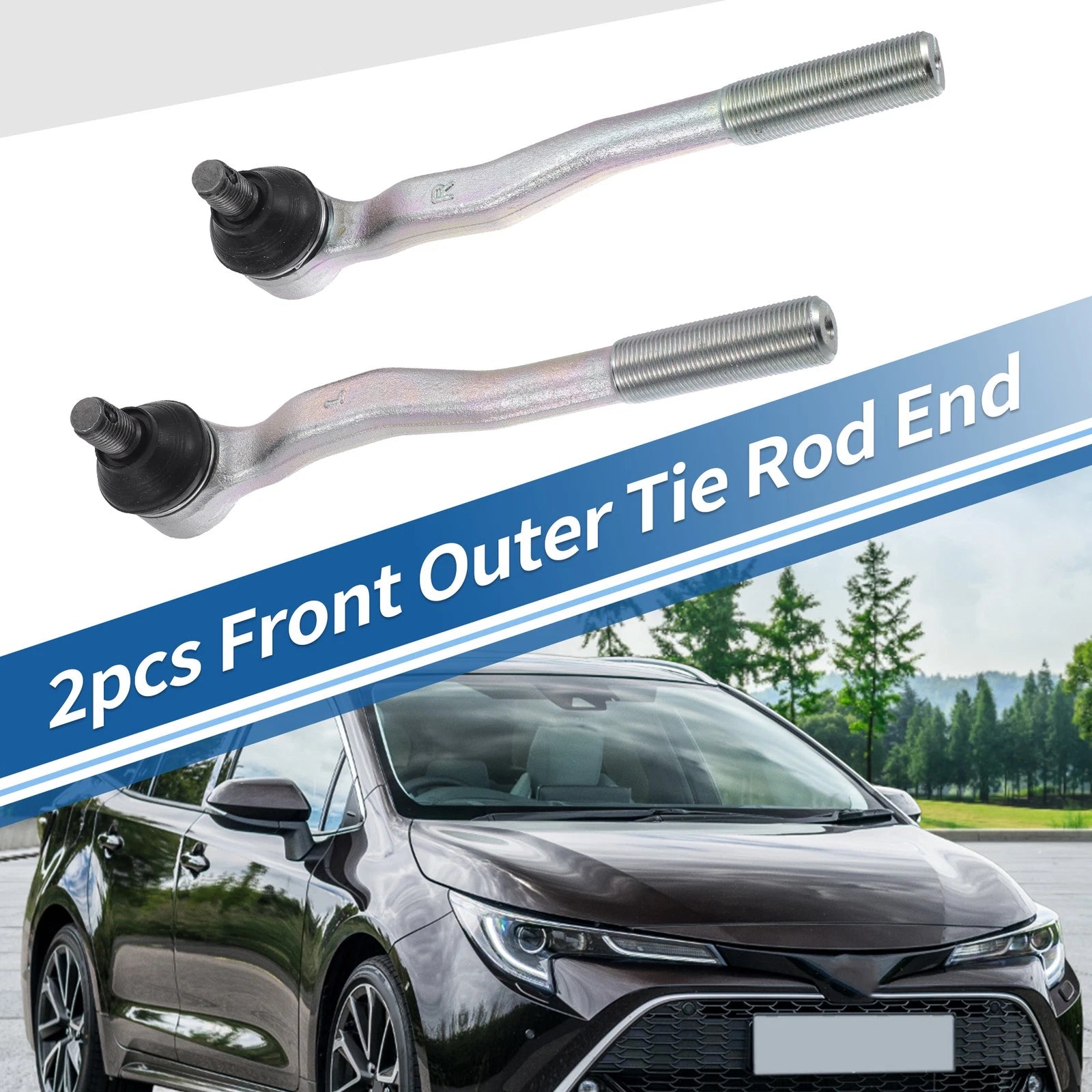 2pcs Front Outer Tie Rod End Links for Toyota 4Runner (1996–2002)