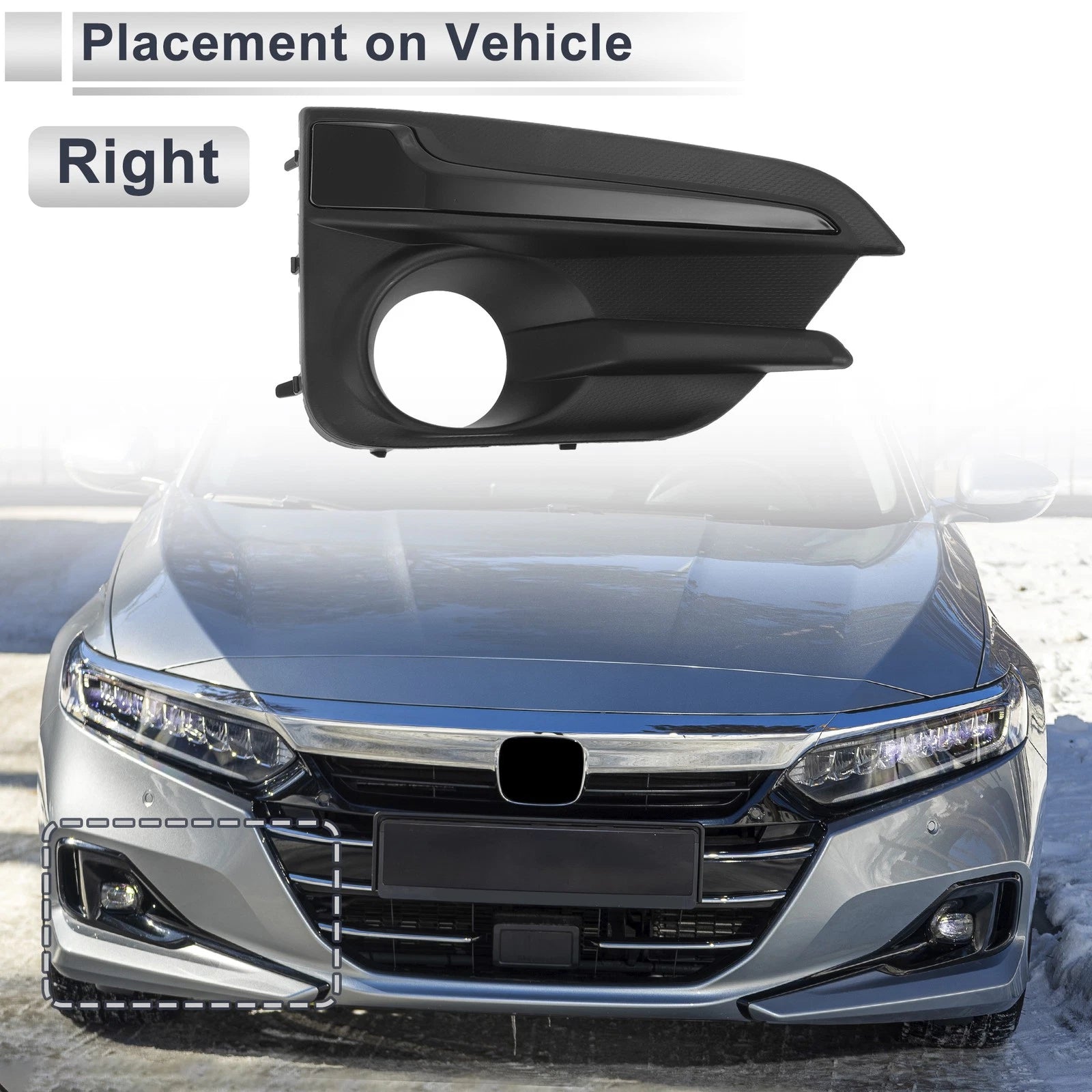 1 Pcs Front Right Fog Light Grille Replacement for Subaru Impreza (2017–2019)