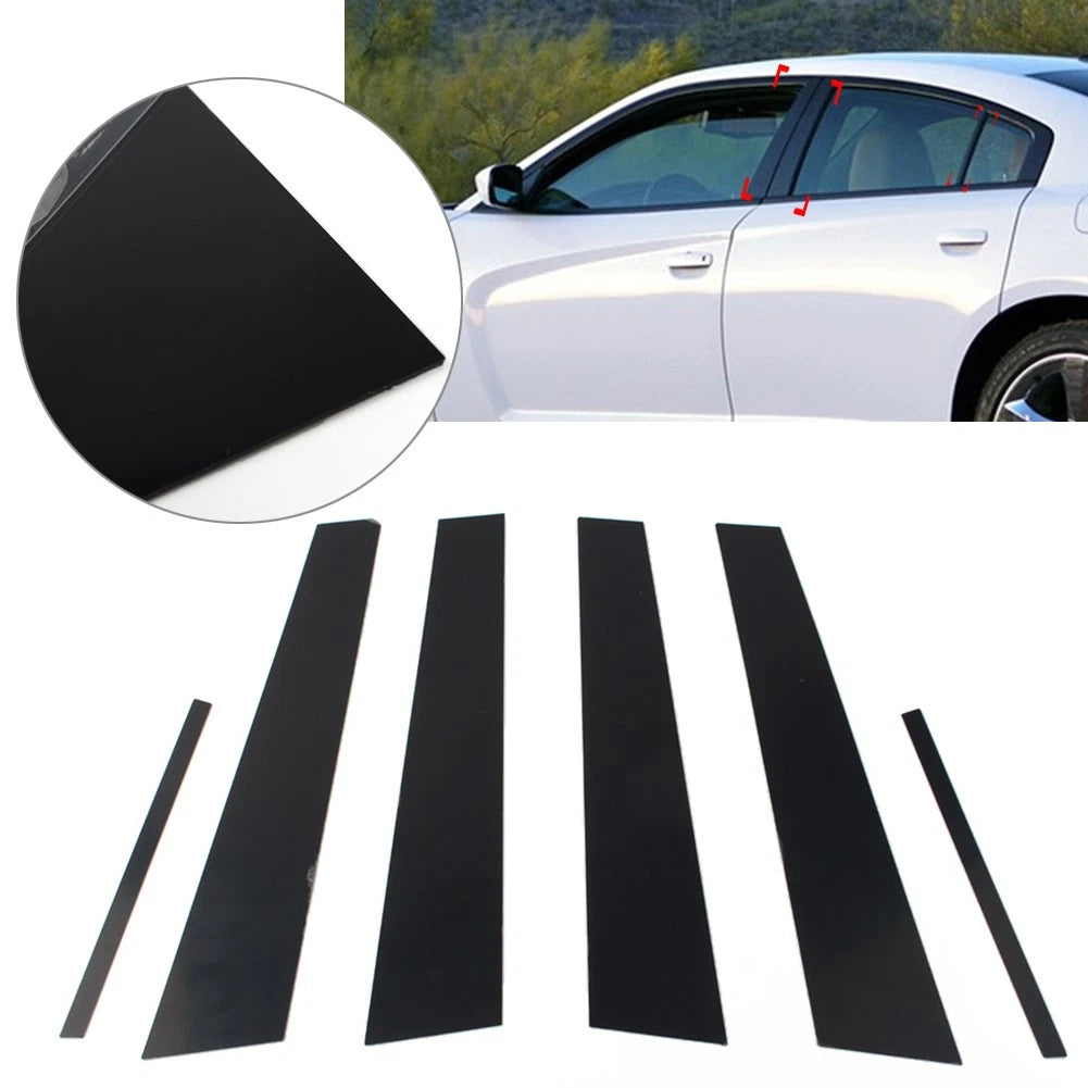 Pillar Post Door Window Cover Strip for Dodge Charger (2011–2021) Bright Black