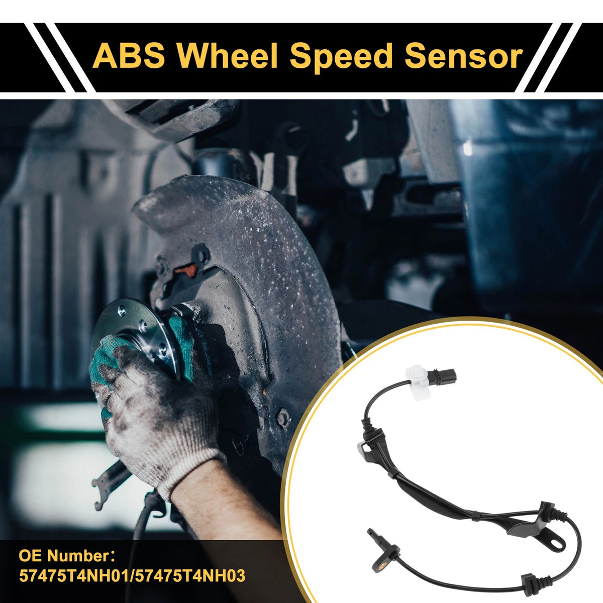 ABS Wheel Speed Sensor No. 57475T4NH01 for Honda Jade (2012–2024) Rear Left