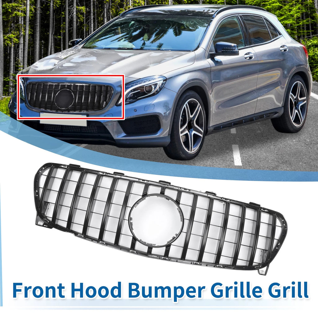 Front Upper Bumper Grille Grill for Mercedes-Benz GLA-Class X156 (2017–2019)