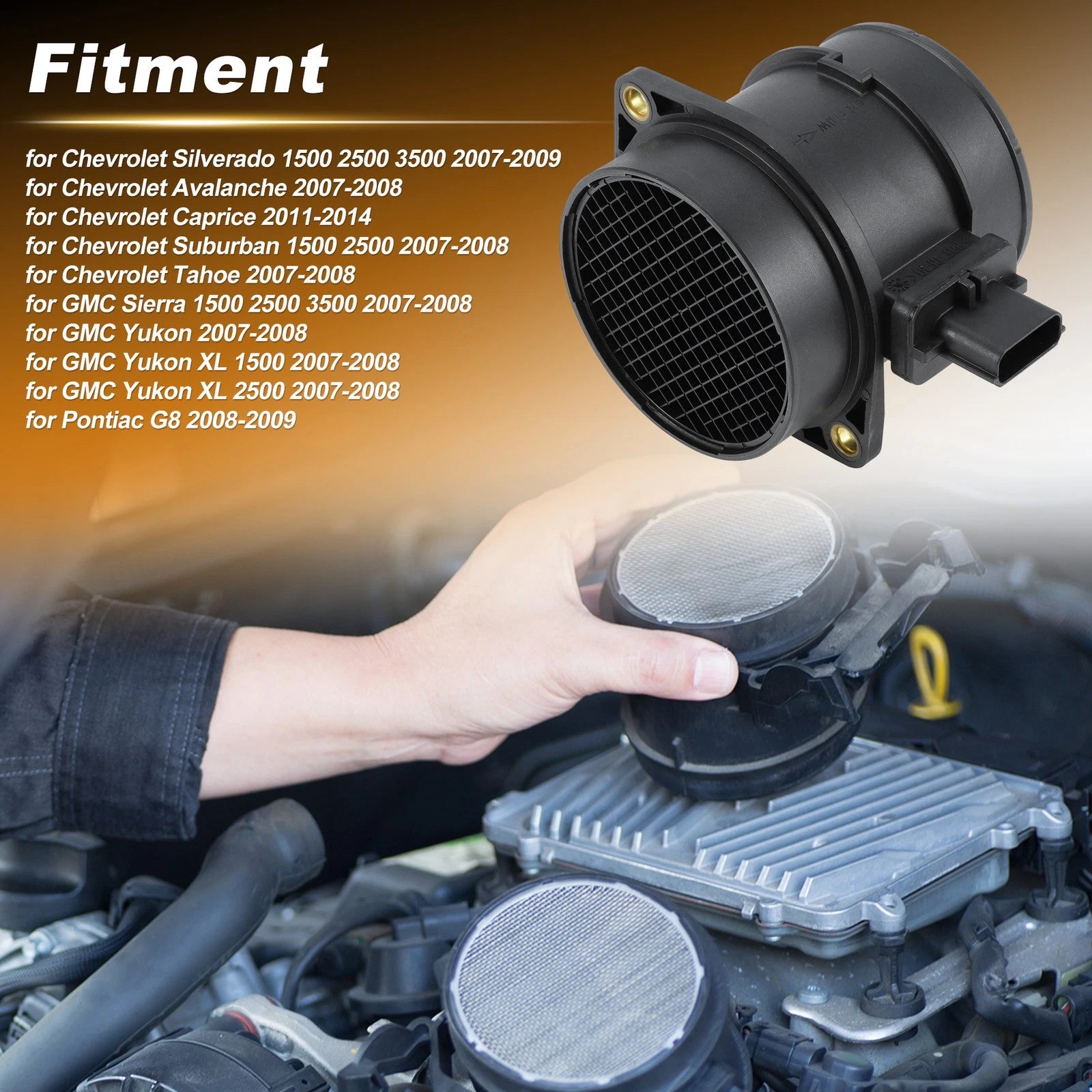 MAF Mass Air Flow Sensor for Chevrolet Silverado (2007–2008) Replacement