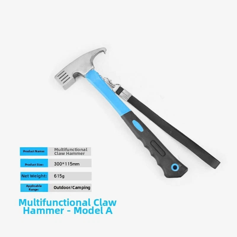 Outdoor Camping Hammer with Hook Head Nail Puller