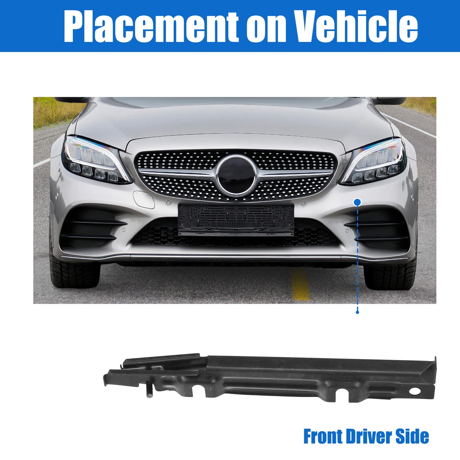 Front Right Upper Bumper Cover Inner Support Bracket for Mercedes-Benz CLK63 (2007–2009)