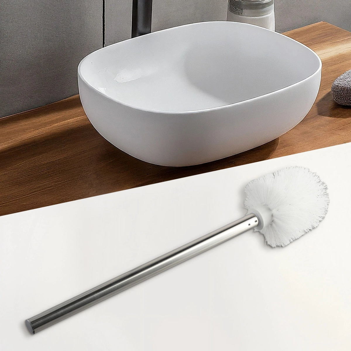Toilet Brush Stainless Steel Chrome for Household Use