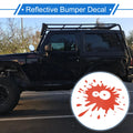 Reflective Bumper Decal for - Red Round Eye Spots
