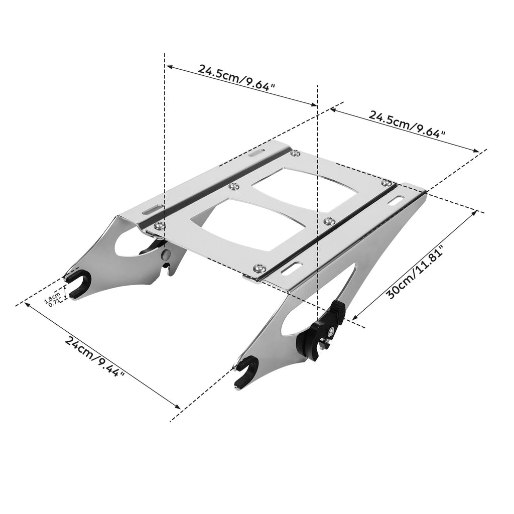 Detachable Two Up Mounting Rack for Harley Electra Road Glide (2014–Present) Chrome