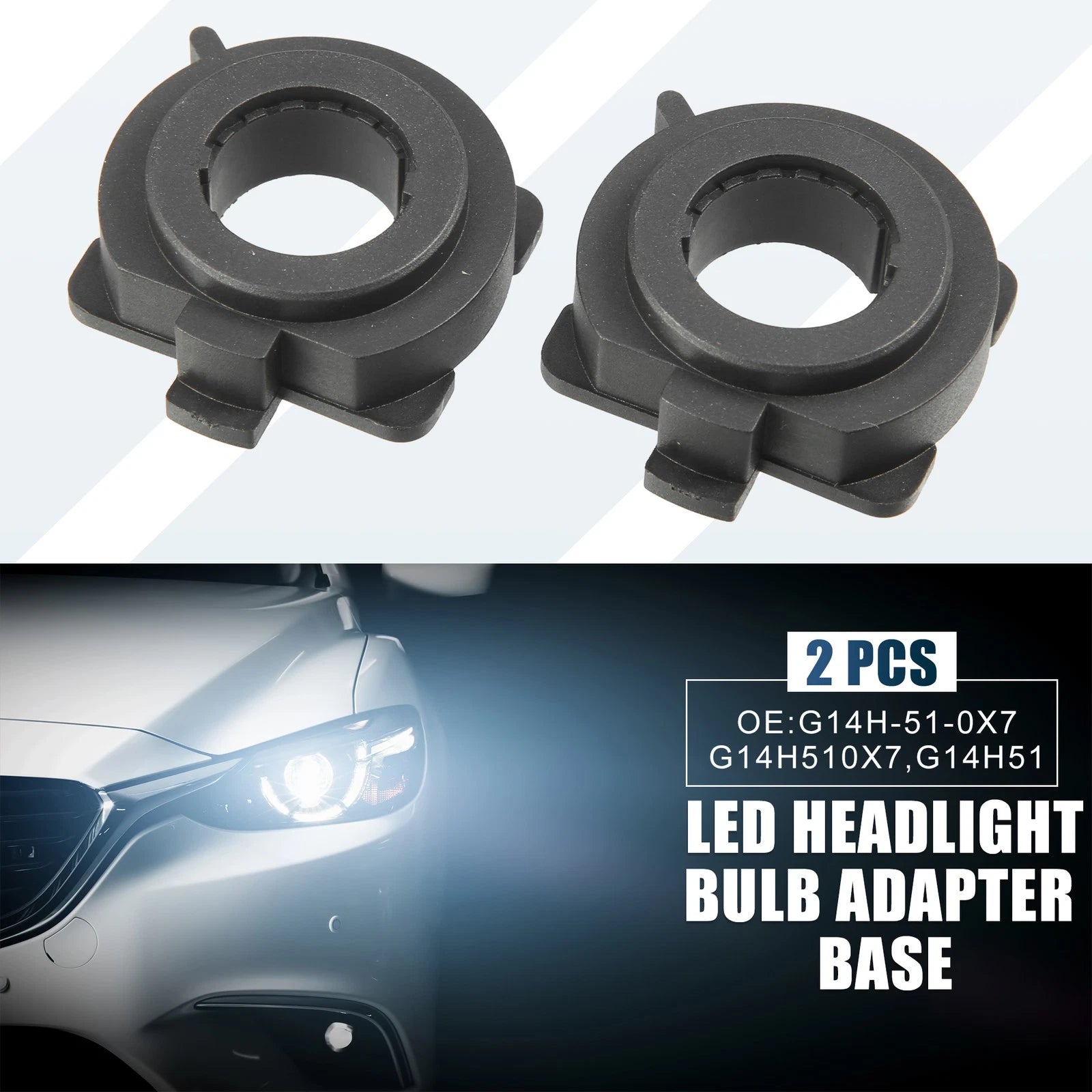 H7 LED Headlight Bulb Holder Socket for Mazda 3 5 6 MX-5 CX-5 CX-7 (2)