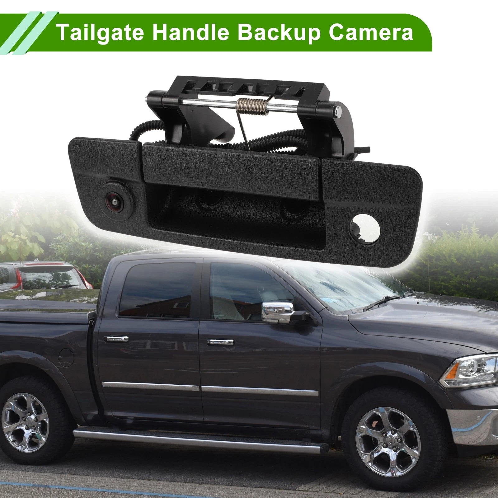 Tailgate Handle Backup Rear View Camera for Dodge Ram 1500 (2013–2018)