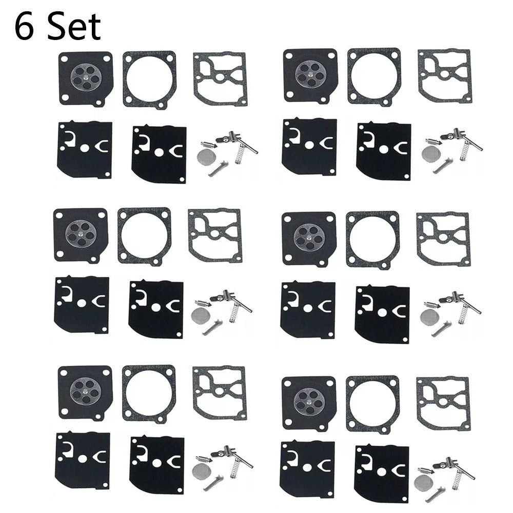 Set of 6 Carburetor Repair Kits for ZAMA RB-39 Poulan McCulloch Chainsaw