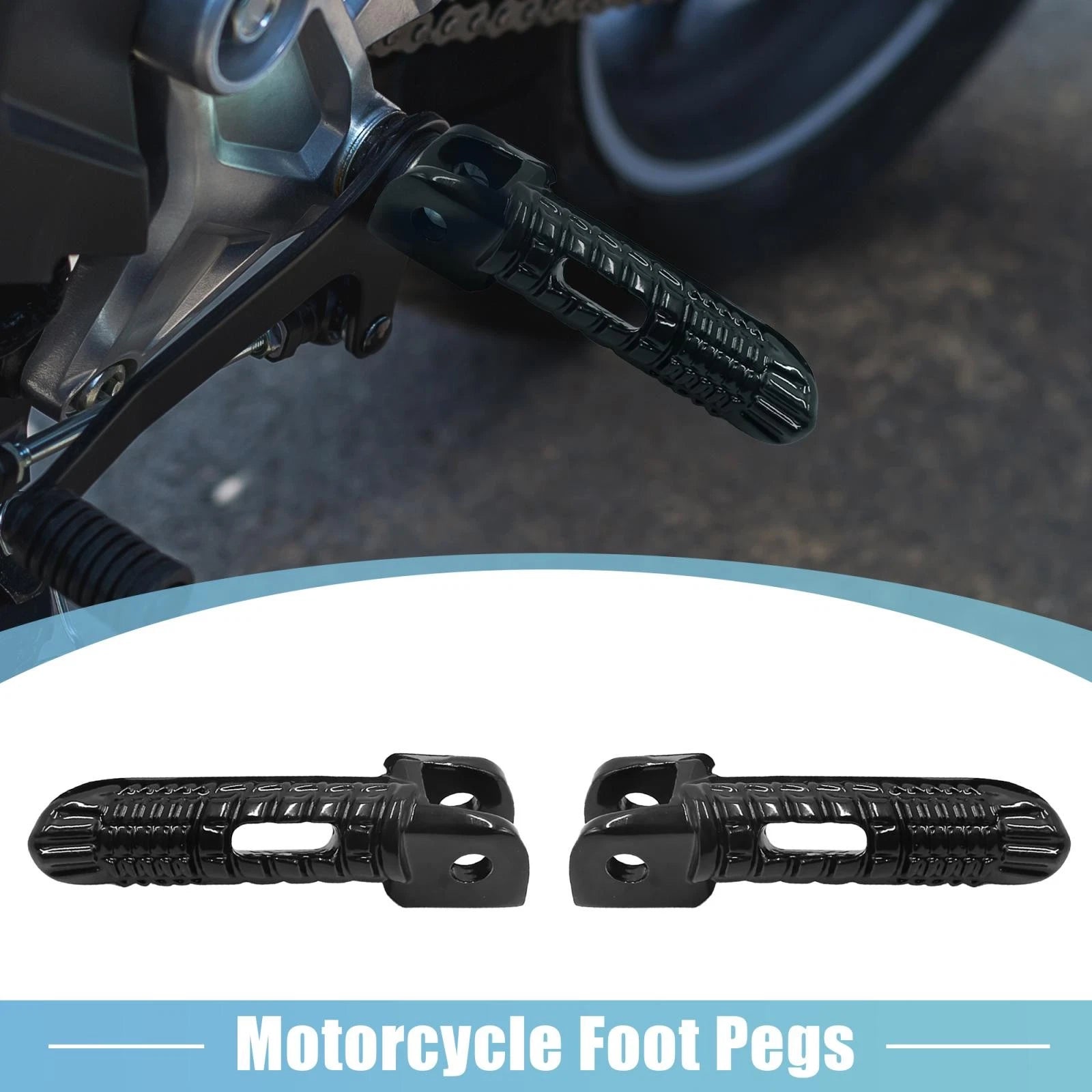 Pair Aluminum Footpegs 8mm Replacement for Suzuki Motorcycle (2000–2026)