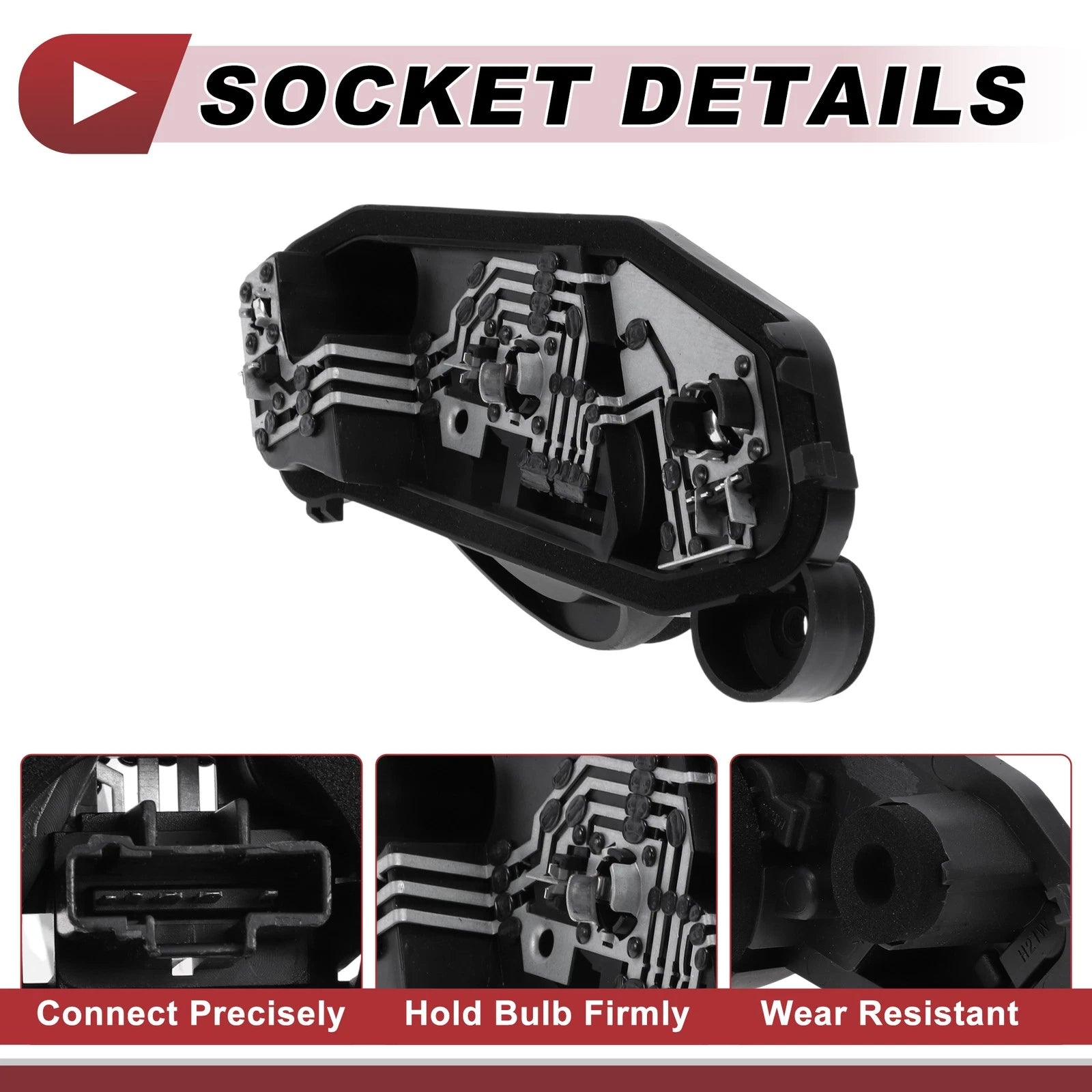 1 Pc Left Tail Light Socket for Citroen C5 (2010–2013) Lamp Bulb Connector
