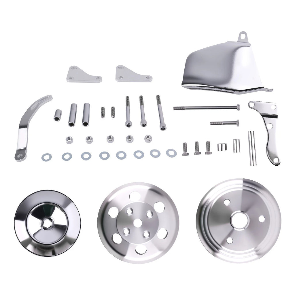 Water Pump Pulley Bracket Kit for Small Block Chevy (262–350)