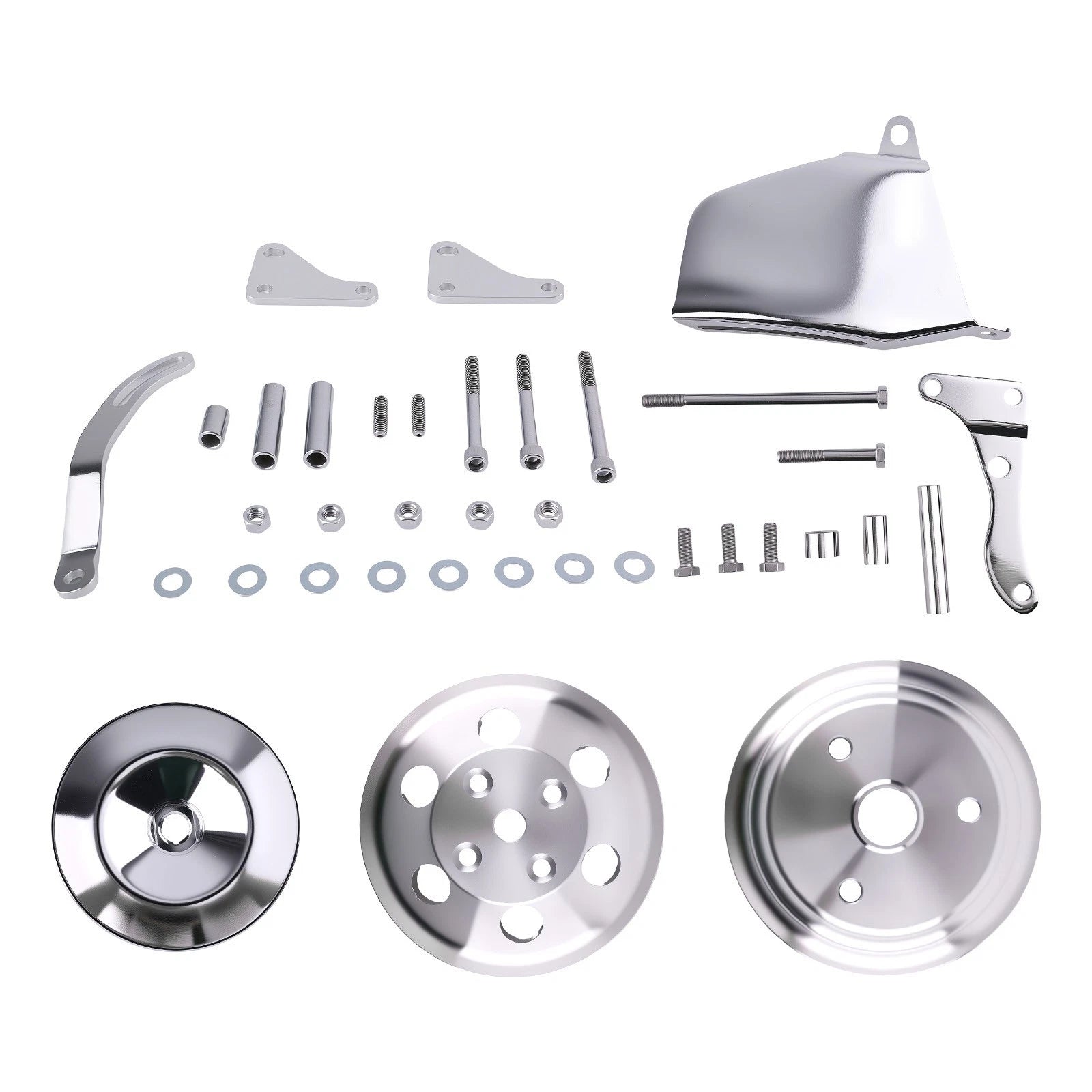 Water Pump Pulley Bracket Kit for Small Block Chevy (262–350)