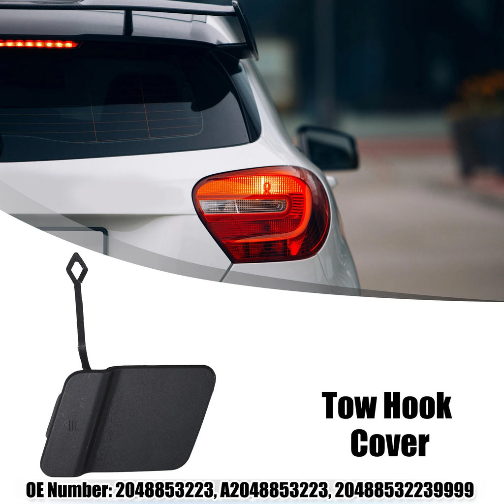 Rear Bumper Tow Hook Eye Hole Cover Replacement for Mercedes GLK350 (2010–2015)