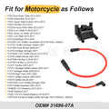 Ignition Coil & Spark Plug Wire Cap for Harley FXDL Dyna Low Rider (2012–2017)