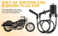 2 Sets of Ignition Coil & Spark Plug Cap for Honda Shadow 1100 VT1100 (1987–2007)
