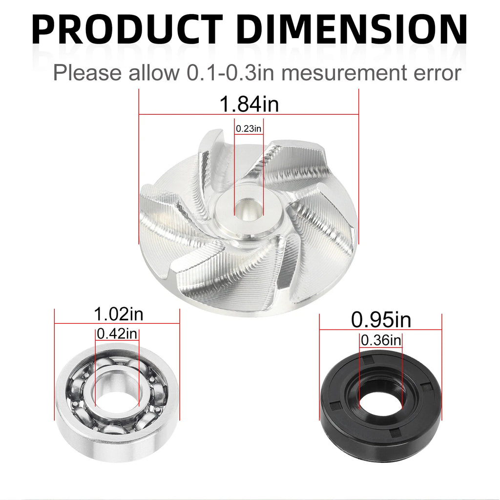 Water Pump Impeller Bearing Seal Gaskets Kit for Polaris Sportsman 400 (1993–1996)