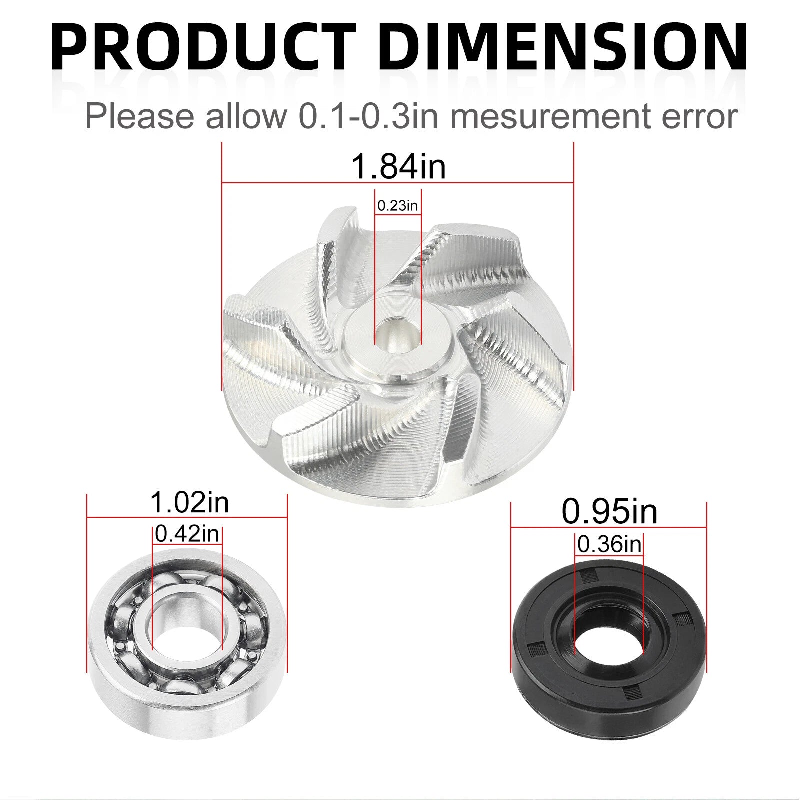 Water Pump Impeller Bearing Seal Gaskets Kit for Polaris Sportsman 400 (1993–1996)