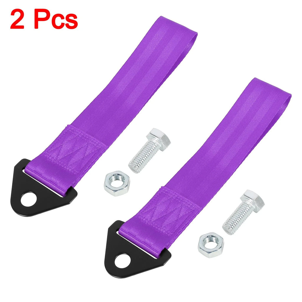 2pc Tow Hook Strap Kit Purple Universal for Car Bumper Trailer Trailer (2000–2025)