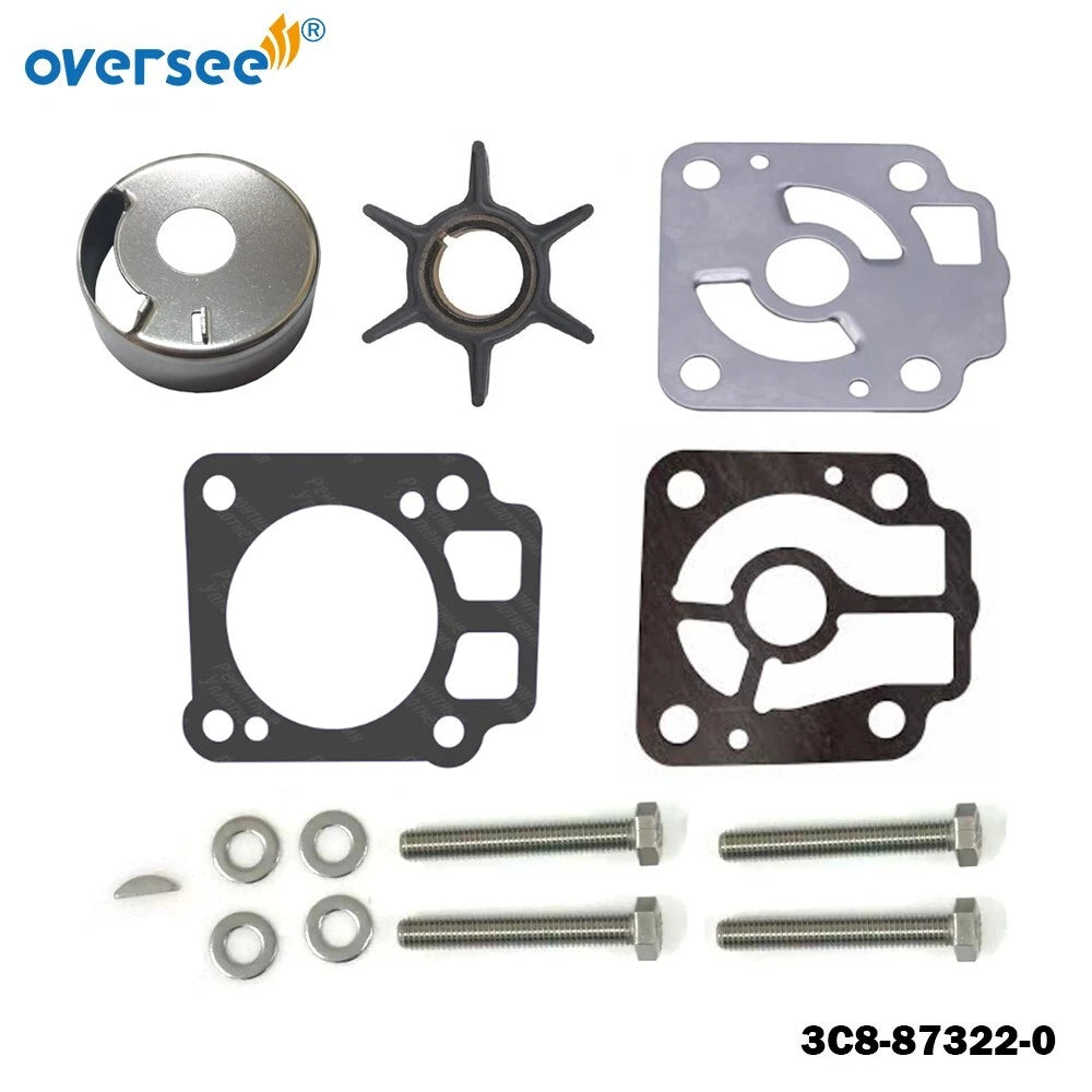 Water Pump Repair Kit for Tohatsu Nissan 2T 40 50HP Mercury (3C8-87322, 3C8-65021)