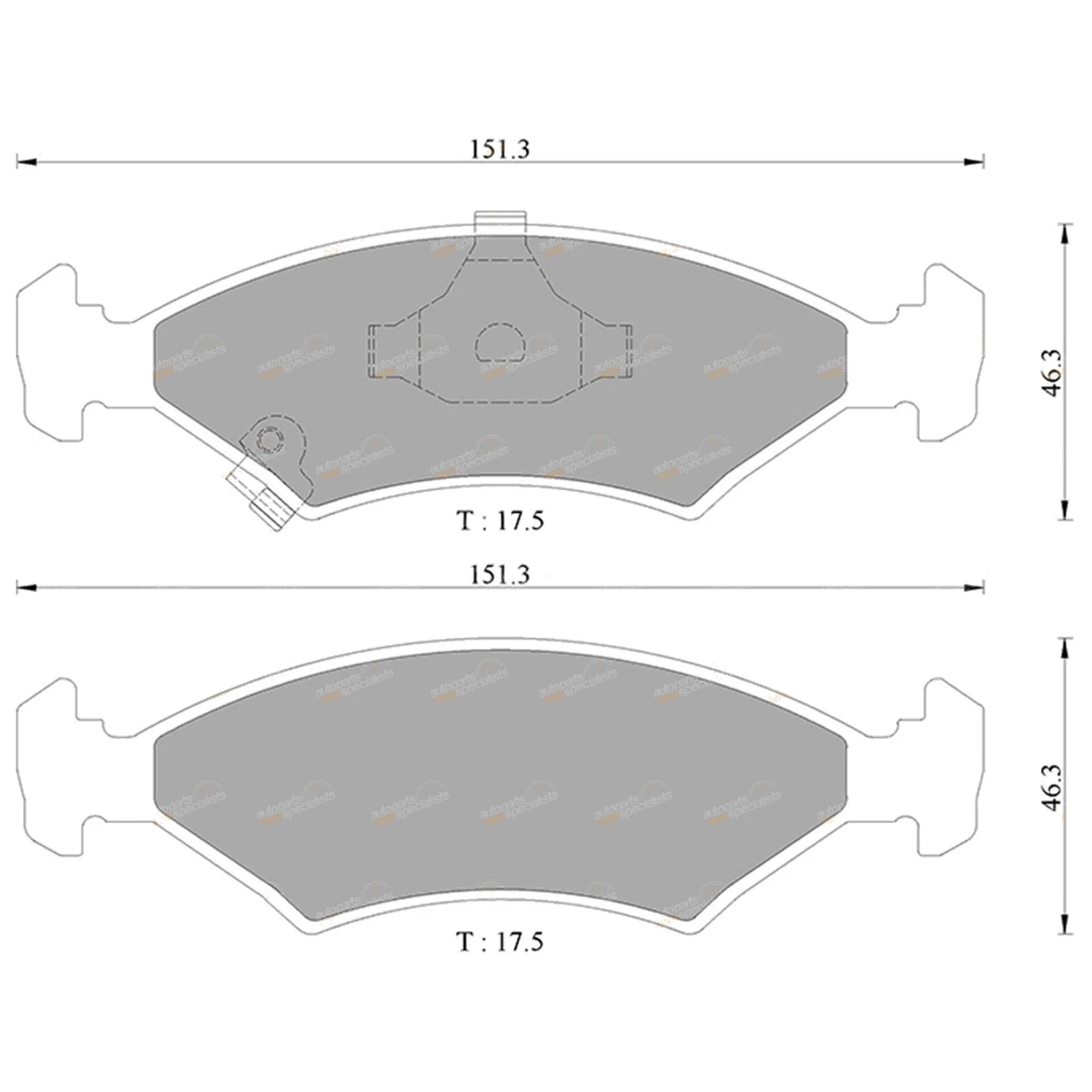 Front Disc Brake Pads Set for Kia Mentor FA FB (1997–2000)