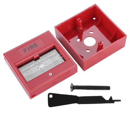 Emergency Button Glass Exit Switch Kit for Fire Alarm Systems (24-220VDC)