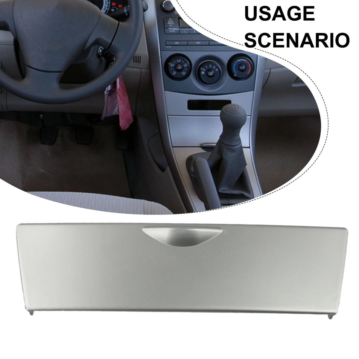 Center Console Storage Box Panel Cover for Corolla (2003–2008)