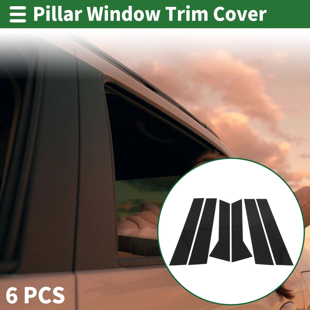 6 Pcs Door Pillar Window Trim Replacement for BMW X1 (2023–2024) Black