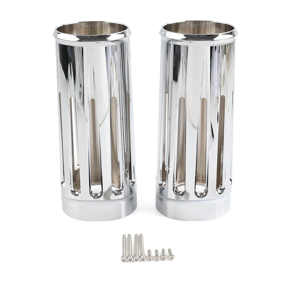 2" Extended Fork Boot Slider Cover Chrome for Harley Touring (2014–2023)