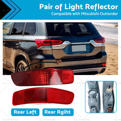 2pc Rear Bumper Bar Light Reflector for Mitsubishi Outlander (2006–2012)