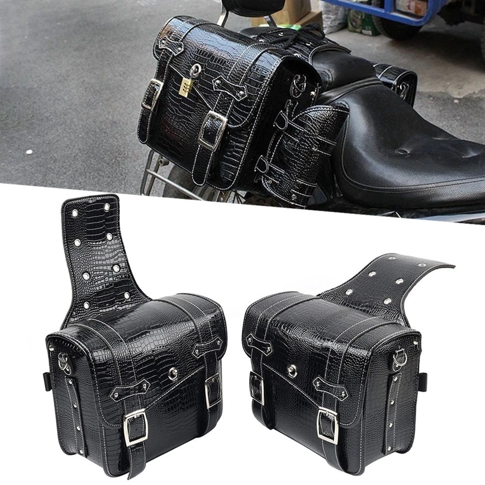 1 Pair Saddle Bag Luggage Side Tool Bag for Harley Honda