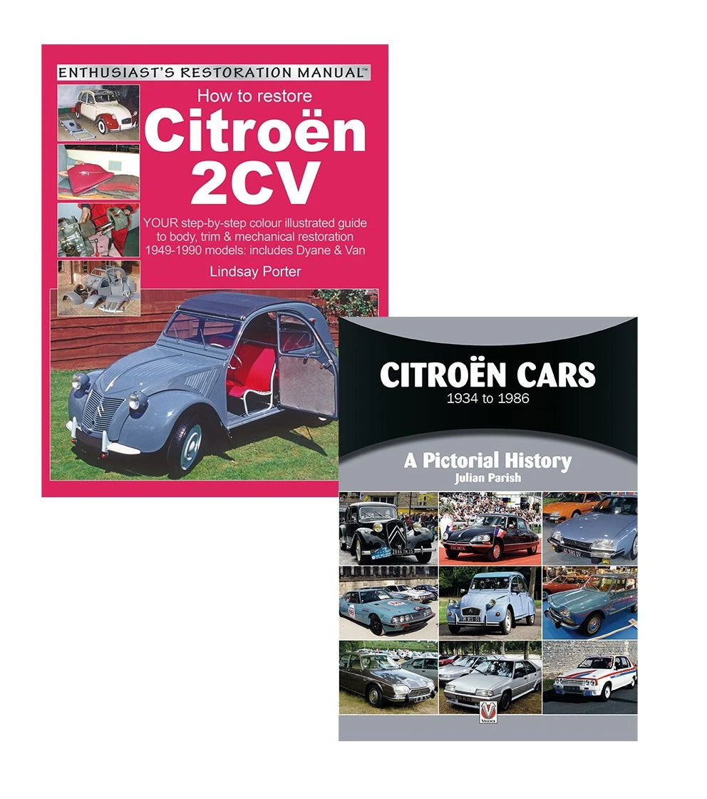 2 Book Collection for Citroen 2CV (1934–1986)