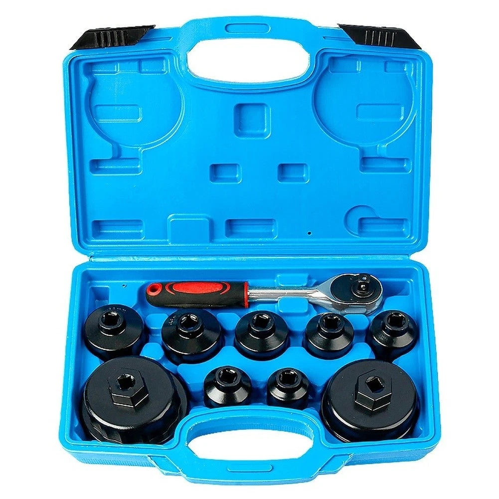 10pc Aluminum Cap Style Oil Filter Wrench Kit for Toyota Models