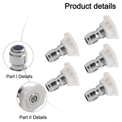 5X White Tip Spray Nozzles for Power Pressure Washer