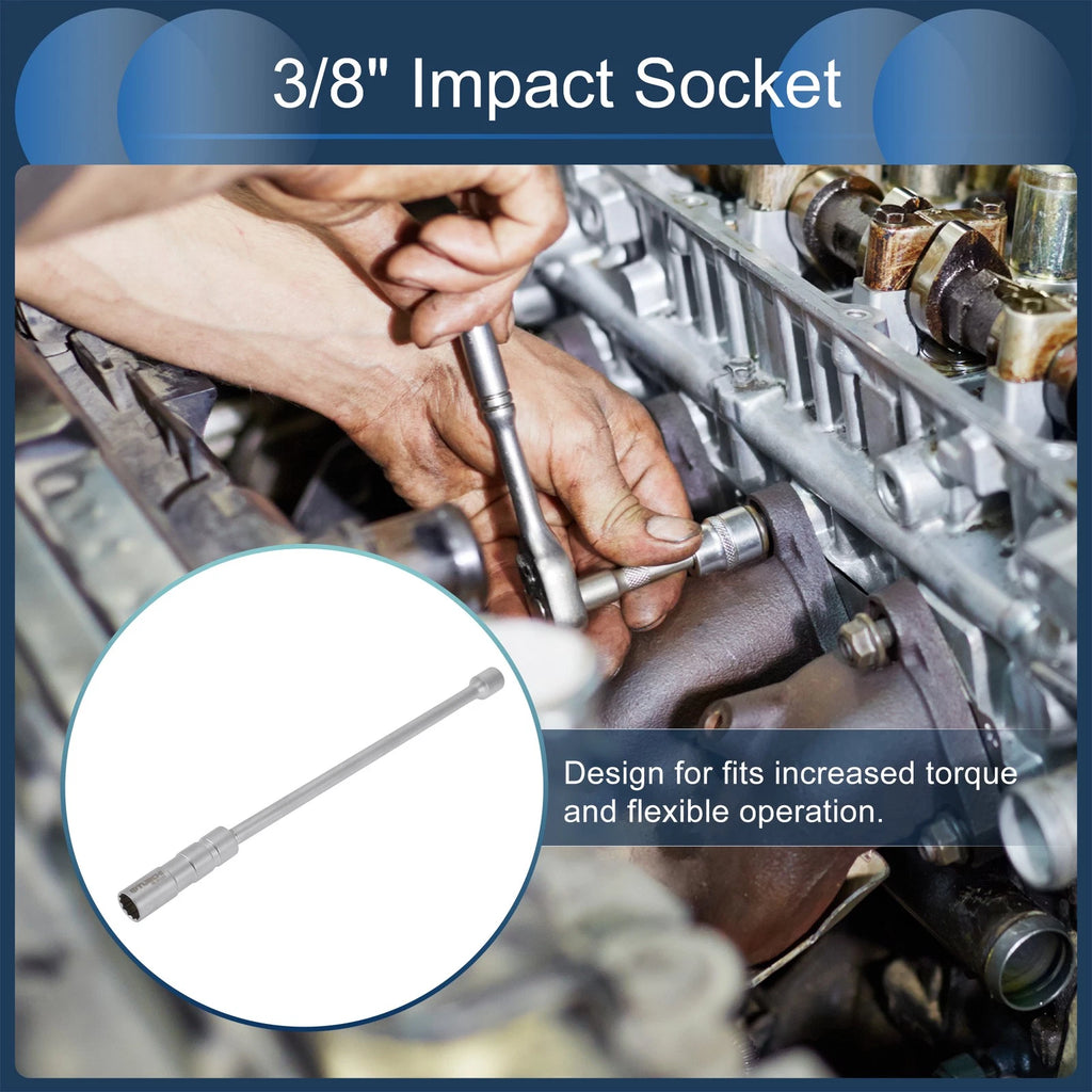 14mm 12 Point Spark Plug Impact Socket for Universal 3/8 Inch Drive