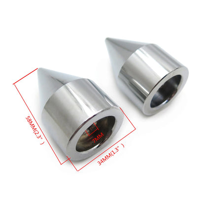 Set of 2 Chrome Cone Handle Bar Ends for Honda CBR (1993–2007)