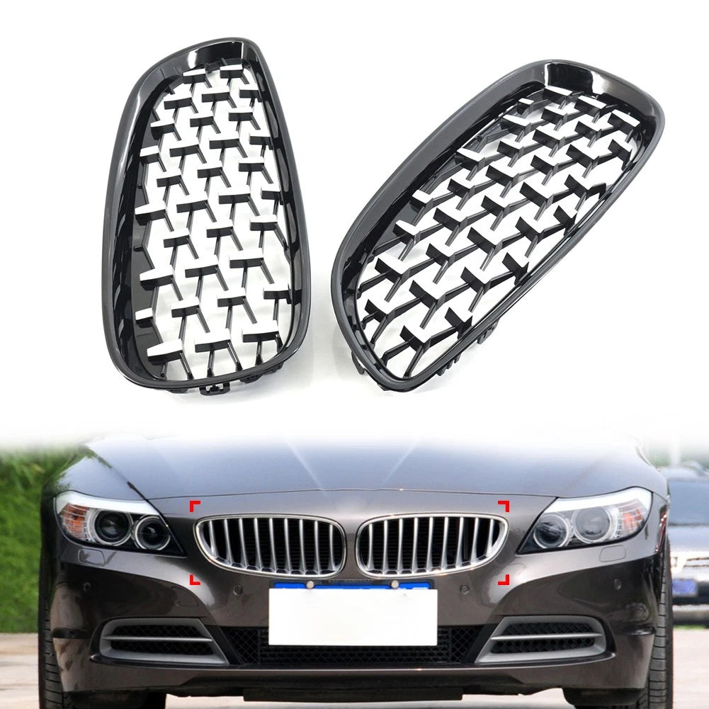 Diamond Style Front Bumper Kidney Grilles for BMW Z4 (2009–2016)