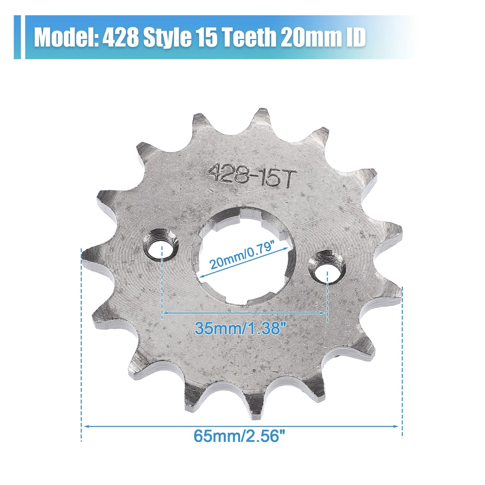 Engine Sprocket 15T 20mm ID Front Replacement Set for Pit Bike (2000–2024)