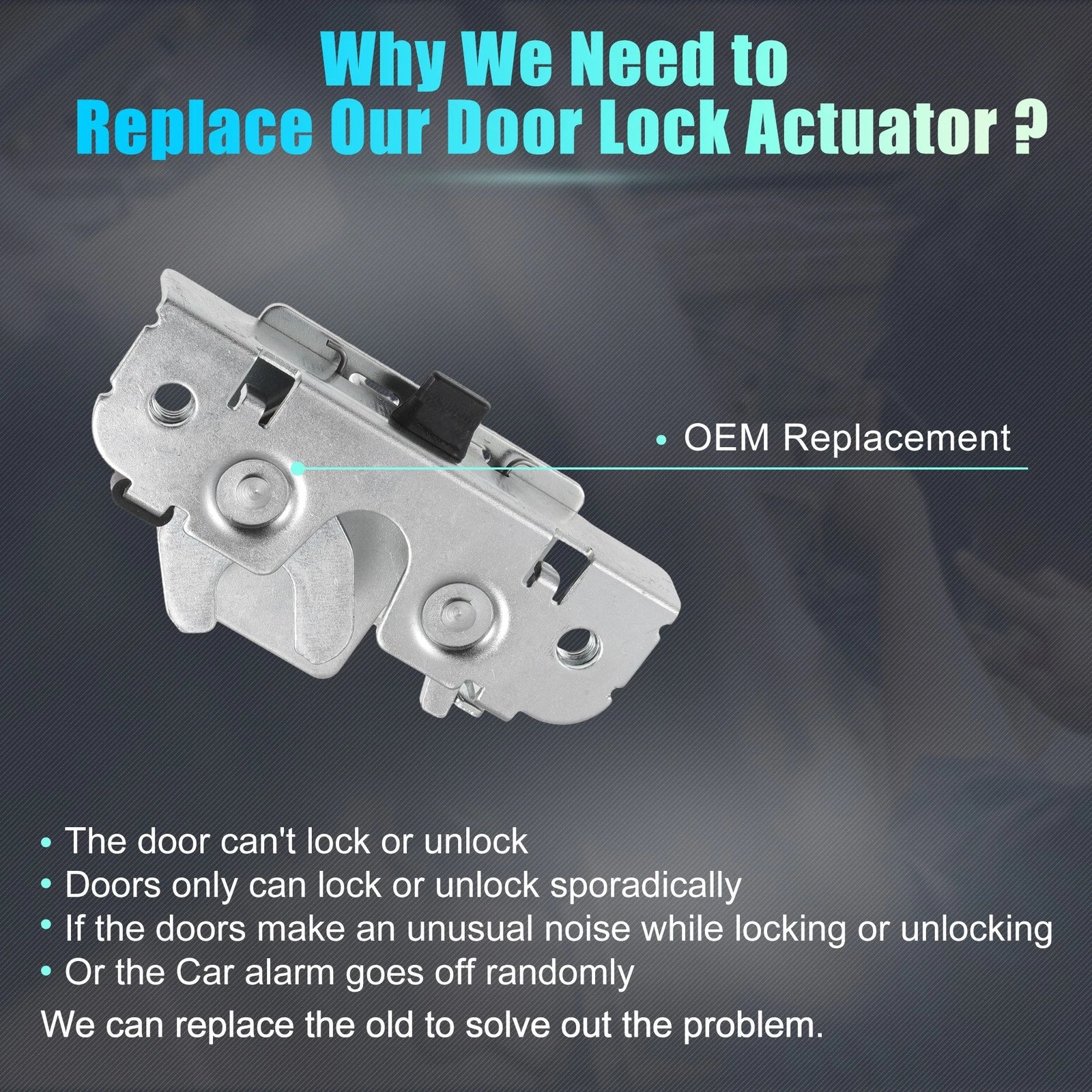 Set Rear Liftgate Door Lock Actuator Motor Replacement for Dodge Ram (2002–2018)