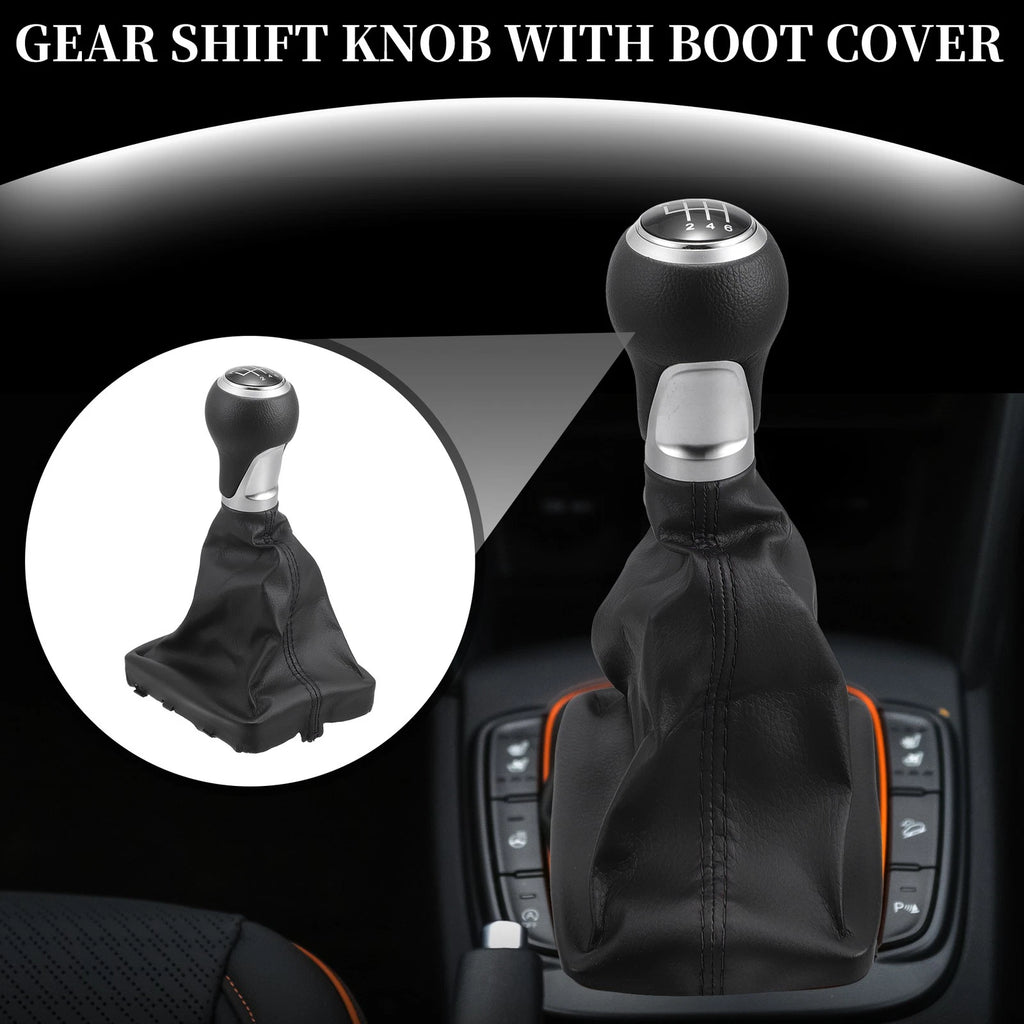 6 Speed Manual Shifter Knob with Cover Replacement for Audi A6 C6 (2004–2008)