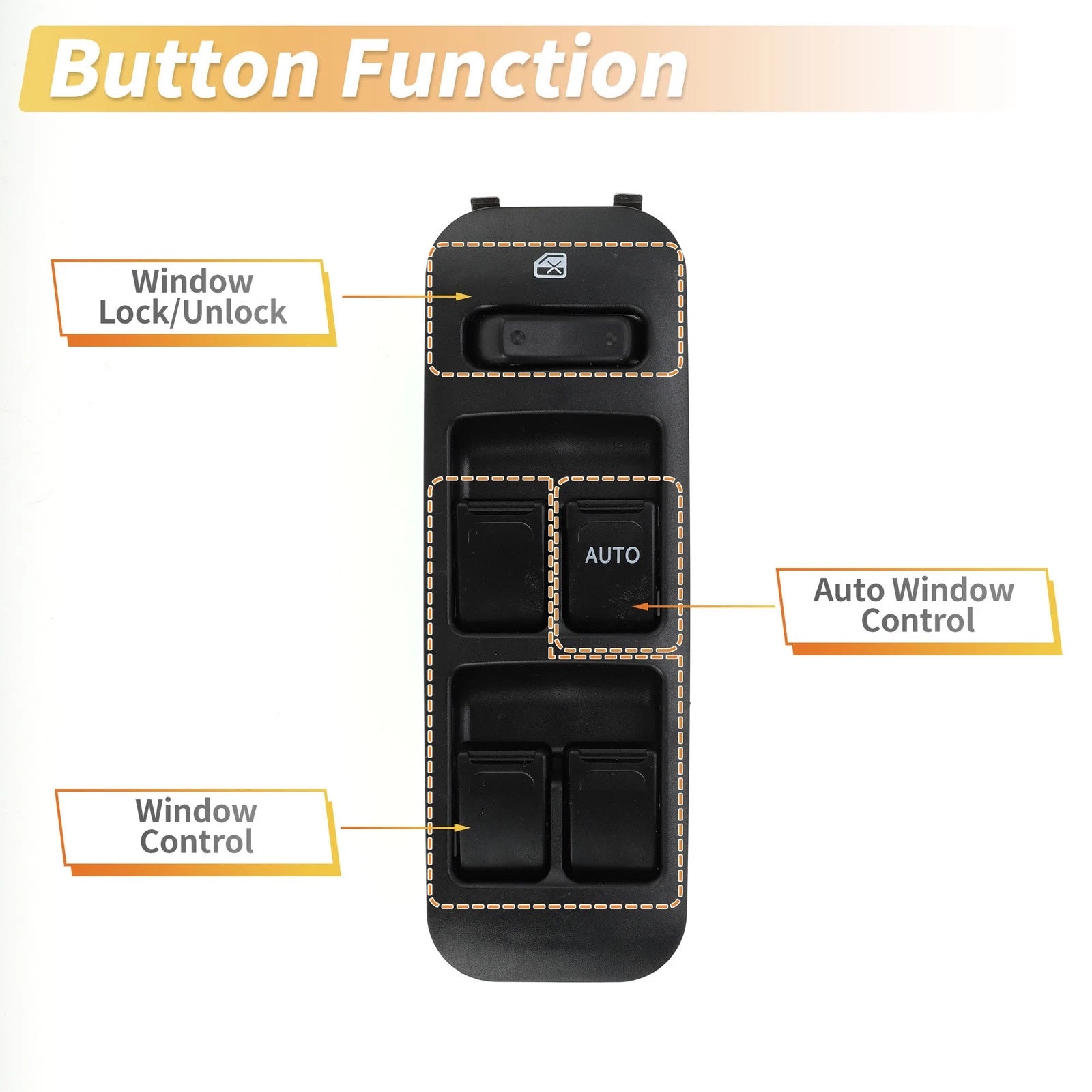 Power Window Switch for Suzuki (Black Green) (2000–2006)