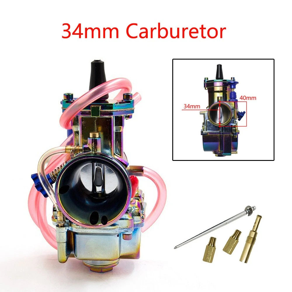 34mm Carburetor with Power Jet Kit for ATV 250cc-300cc (2/4 Stroke)