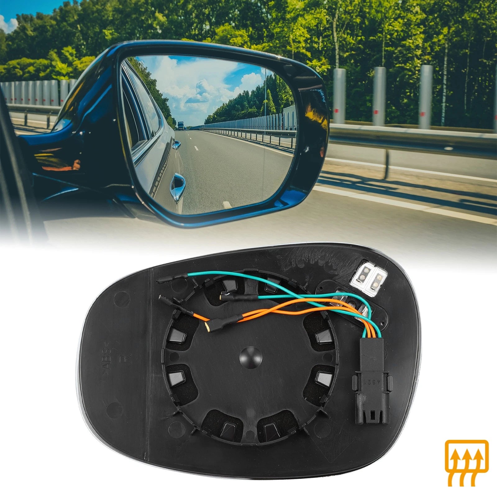 Heated Mirror Glass Replacement Right Side for BMW 128i 135i (2008–2013)