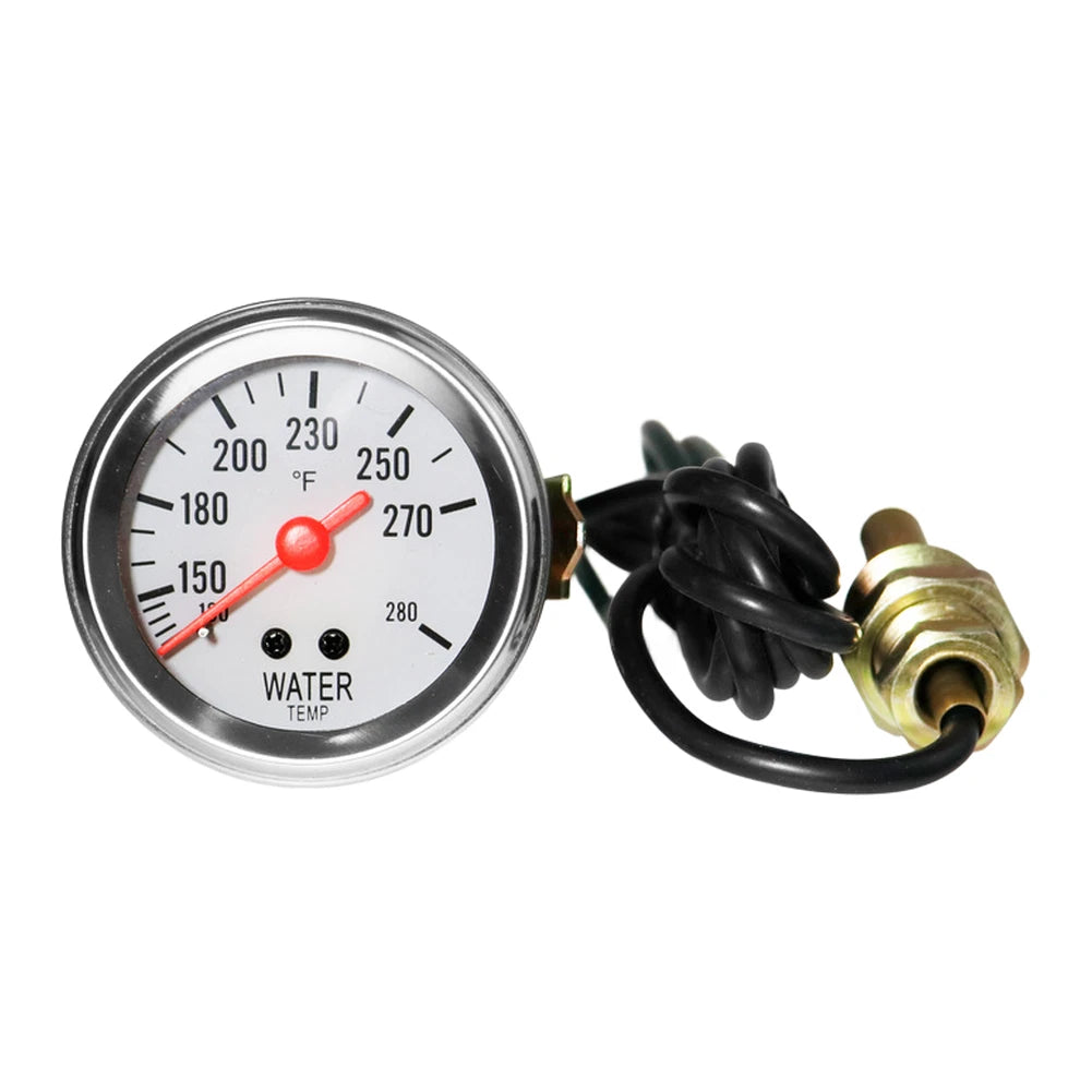 12V Mechanical Water Temperature Gauge 52mm for Car Engine (100-280F)