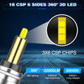 2X 9012 LED Headlight Bulbs for