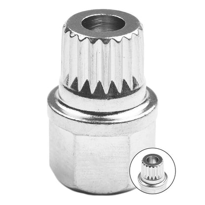 1pc Wheel Lock Lug Nut for Silver Tone Sleeve Key Removal Tool