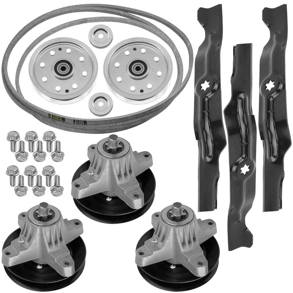 Spindle with Blade Pulley Belt Replacement for Cub Cadet MTD Stens (Fits)