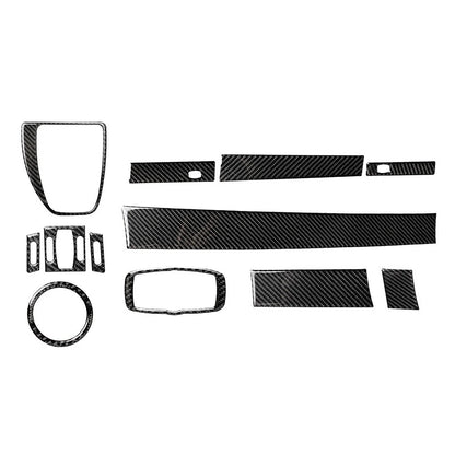 12pcs Interior Decorative Cover Trim for BMW 5 Series E60 (2004–2010) Black LHD