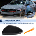 Left Side Mirror Cover Cap Replacement No-Turn Signal for Volkswagen Jetta (2019–2025)